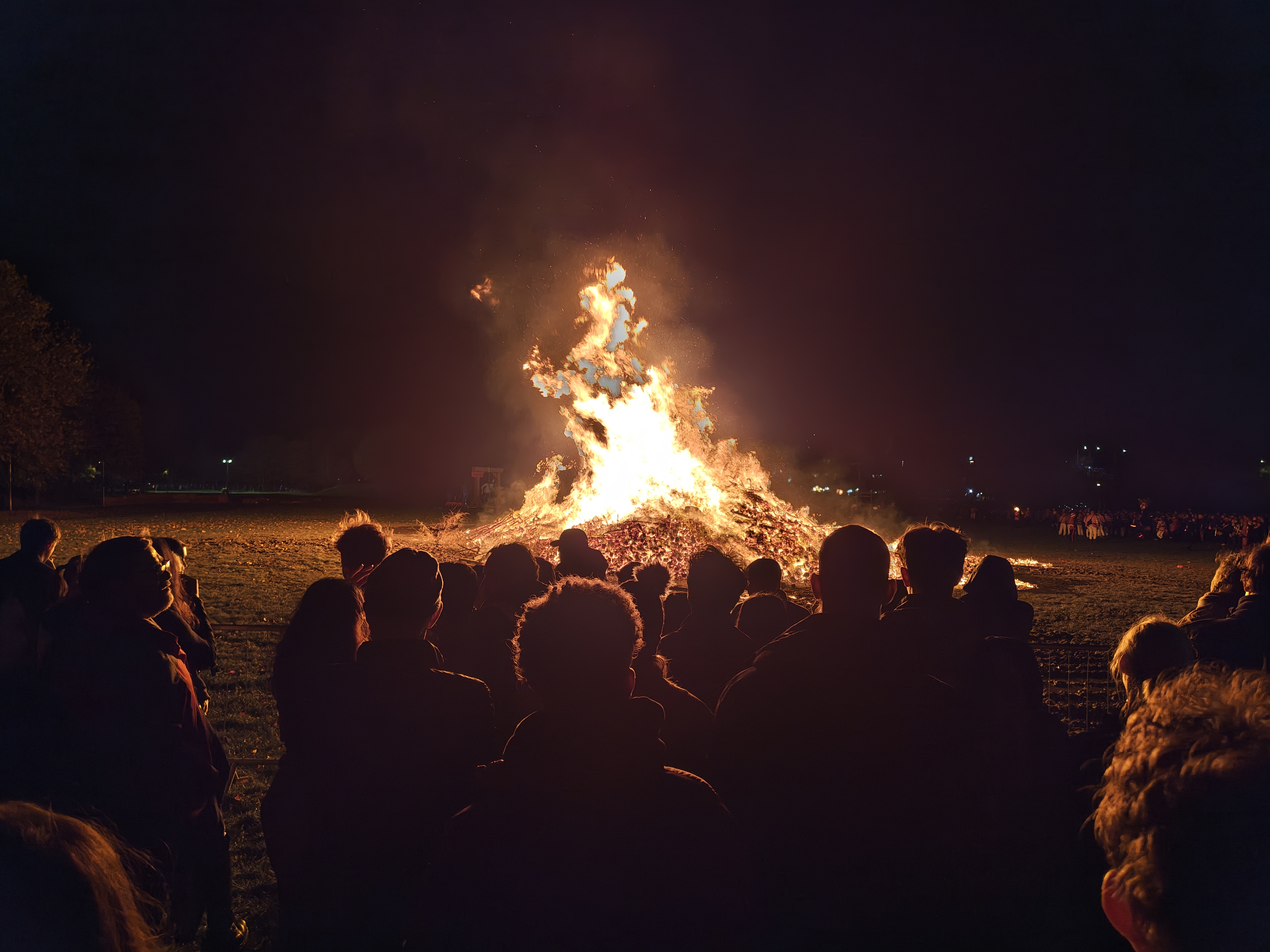 An image of a bonfire taken on the Moto Edge 70.