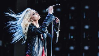  Taylor Momsen of The Pretty Reckless opens for AC/DC at RCF Arena on May 25, 2024 in Reggio nell'Emilia, Italy