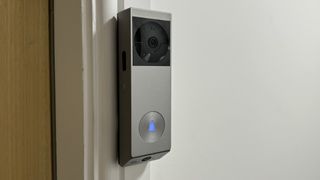 EZVIZ EP3x Pro Doorbell mounted beside door