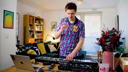 JJ Bull playing keyboard