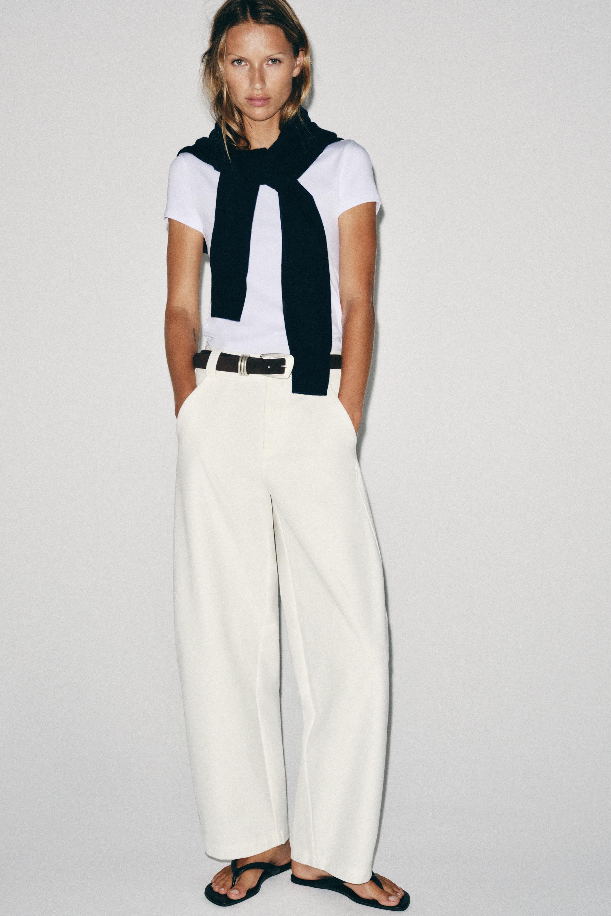Barrel Trousers - Ecru - Xs