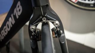 This simple centre-pull brake is lighter than a Dura-Ace caliper