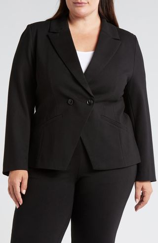 Bianca Stretch Ponte Double Breasted Blazer