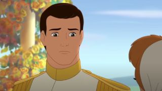 Prince Charming speaking to Cinderella in Cinderella 3: A Twist in Time.