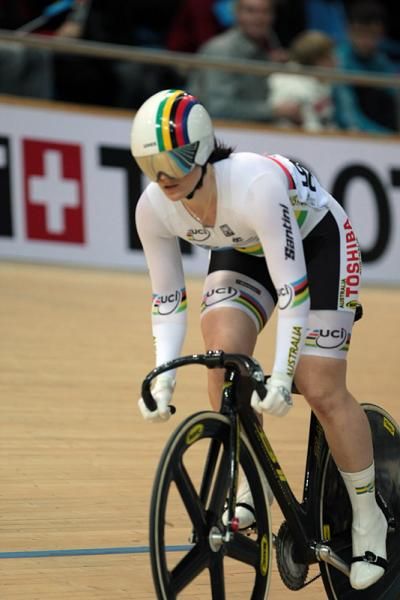 Sprint world champion Anna Meares (Australia) would earn silver in Astana.