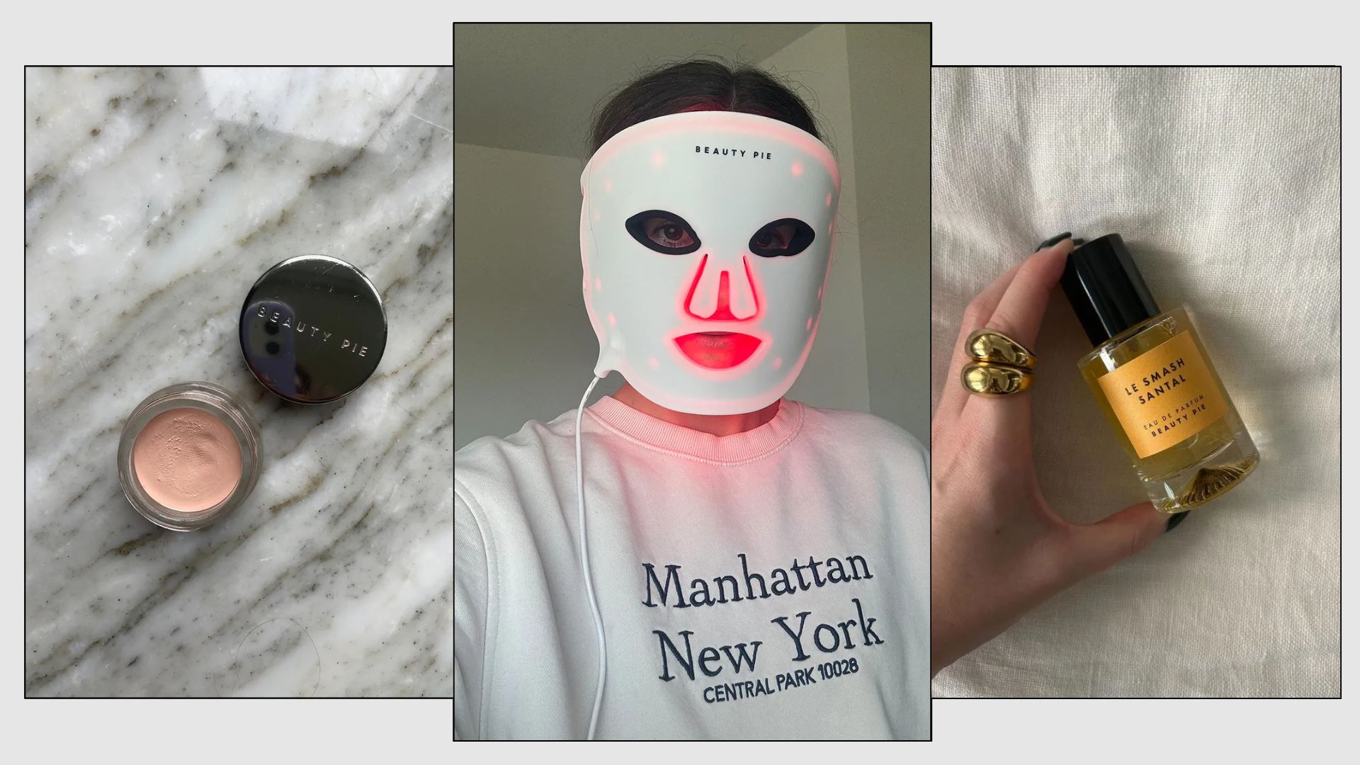 A collage of teamBest Knockoff Luxury Clothing
 UK testing Beauty Pie products