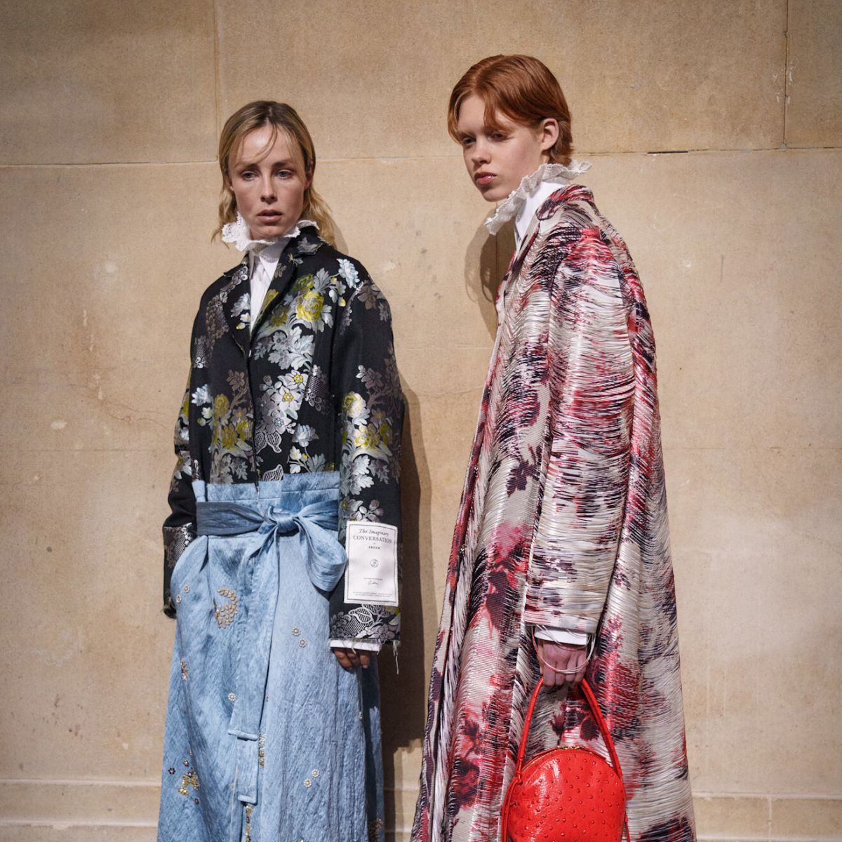 models backstage at erdem aw26
