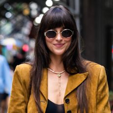 Dakota Johnson is seen in Midtown Manhattan on May 30, 2025 