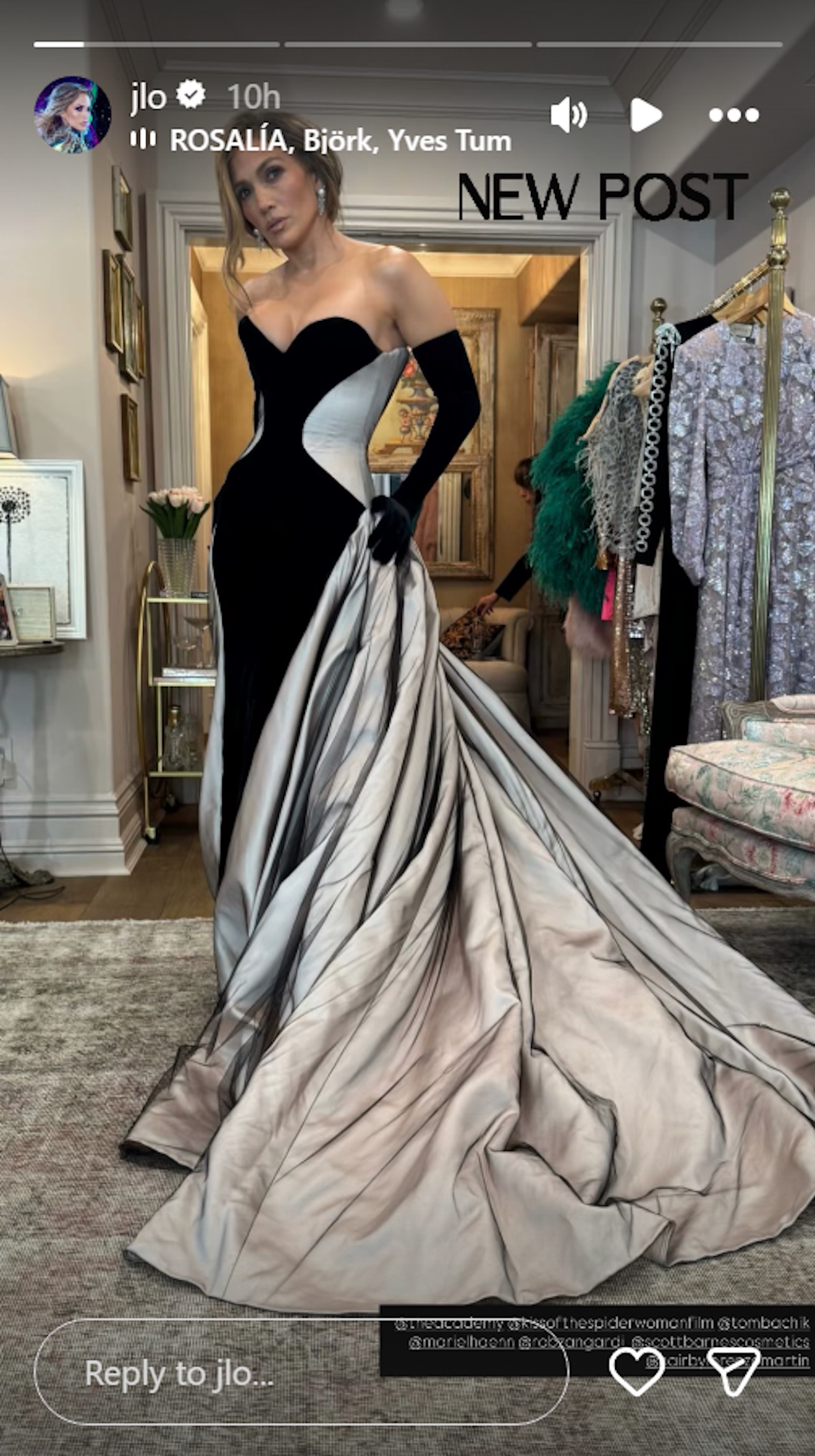 Jennifer Lopez at The 16th Governors Awards held at The Ray Dolby Ballroom at Ovation Hollywood on November 16, 2025 in Los Angeles, California.