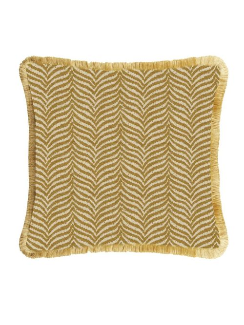 LO Decor | Zebra Yellow Fringed Cushion