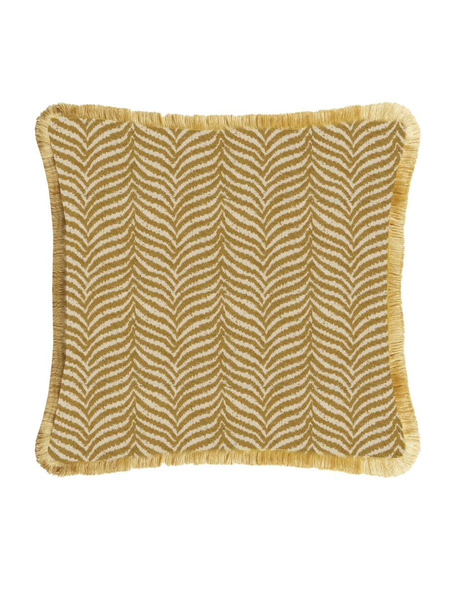 LO Decor | Zebra Yellow Fringed Cushion