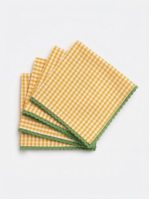 Set of 4 Trattoria Cotton and Linen Table Napkins