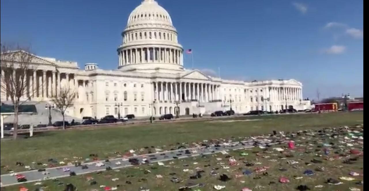 Gun violence memorial outside the Capitol.