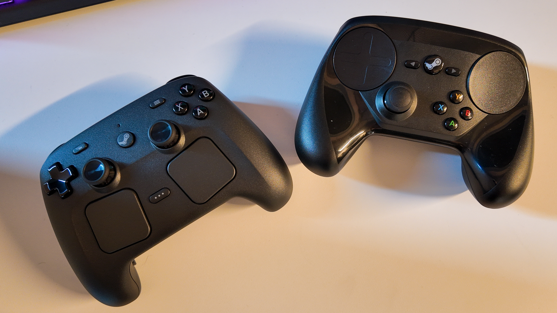 Valve&#039;s new and improved Steam Controller during a visit to Valve&#039;s HQ in Bellevue, Washington.