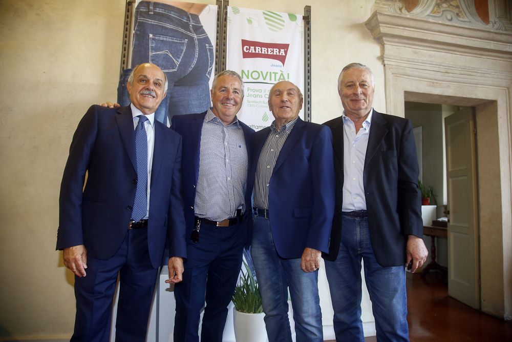Tito Tacchella, Stephen Roche, Renato Di Rocco and Davide Boifava