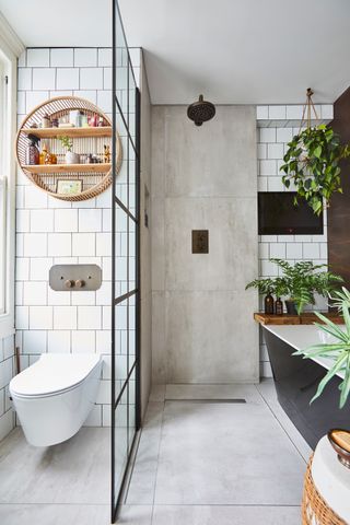 With its bold scheme and clever space-saving ideas, Barbara Davidson's bathroom is proof that good things come in small packages