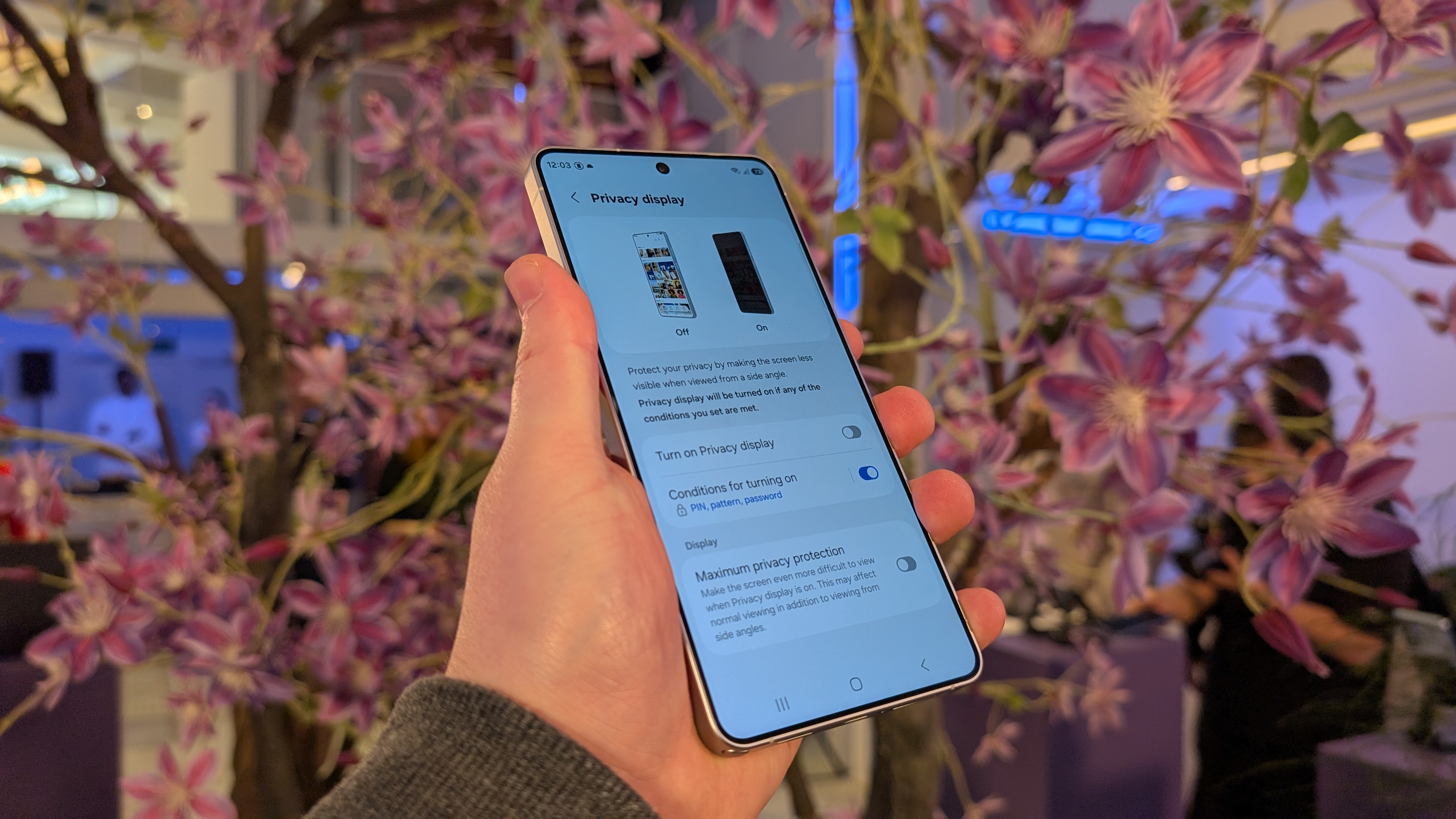 Samsung Galaxy S26 Ultra privacy display uit