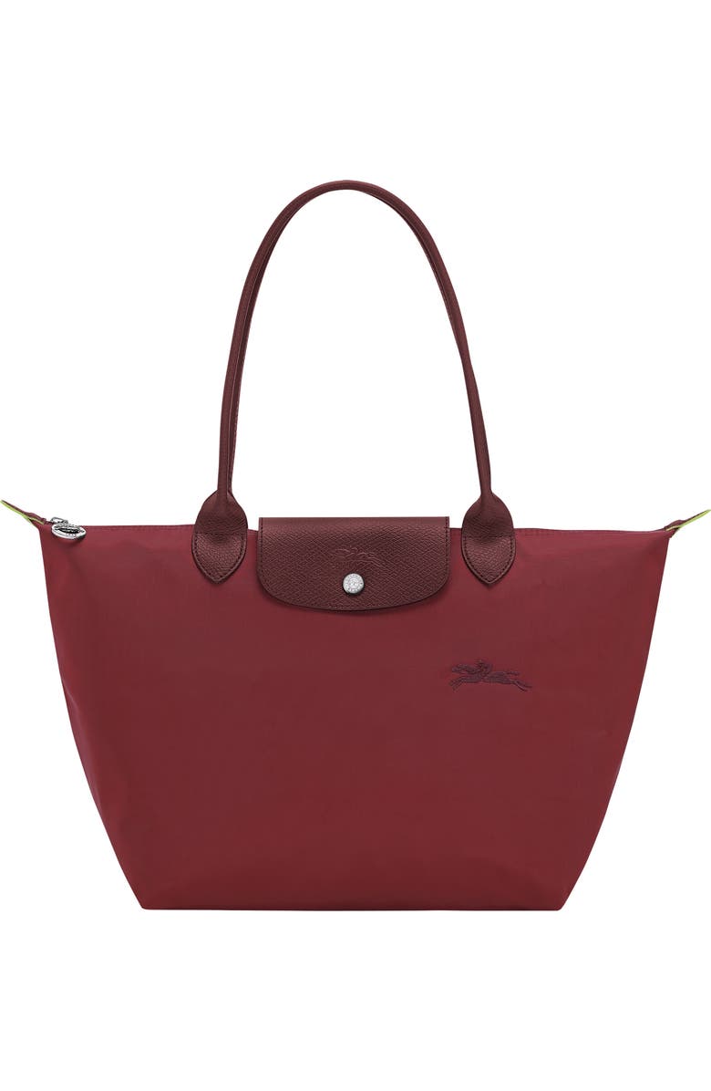 Medium Le Pliage Green Recycled Canvas Shoulder Tote Bag