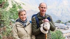 Duchess Sophie and Prince Edward on the last day of their visit to Nepal on February 09, 2025