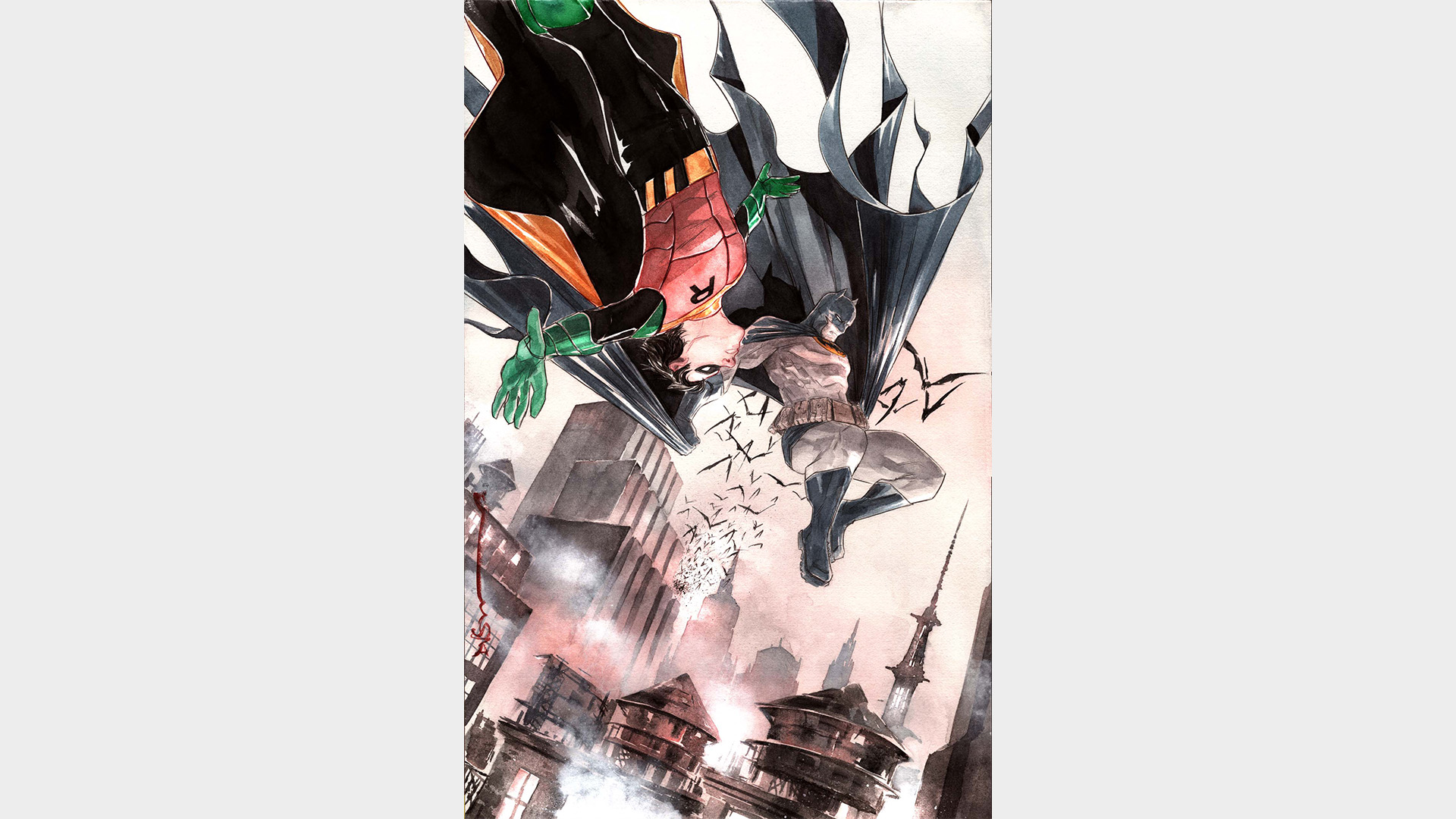 Dustin Nguyen's main cover for Robin & Batman: Jason Todd #1.