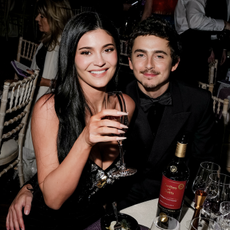 Kylie Jenner and Timoth&eacute;e Chalamet backstage during the EE BAFTA Film Awards 2026 at The Royal Festival Hall on February 22, 2026 in London, England. 