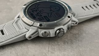 A Coros Vertix 2S smartwatch in the Moon colorway