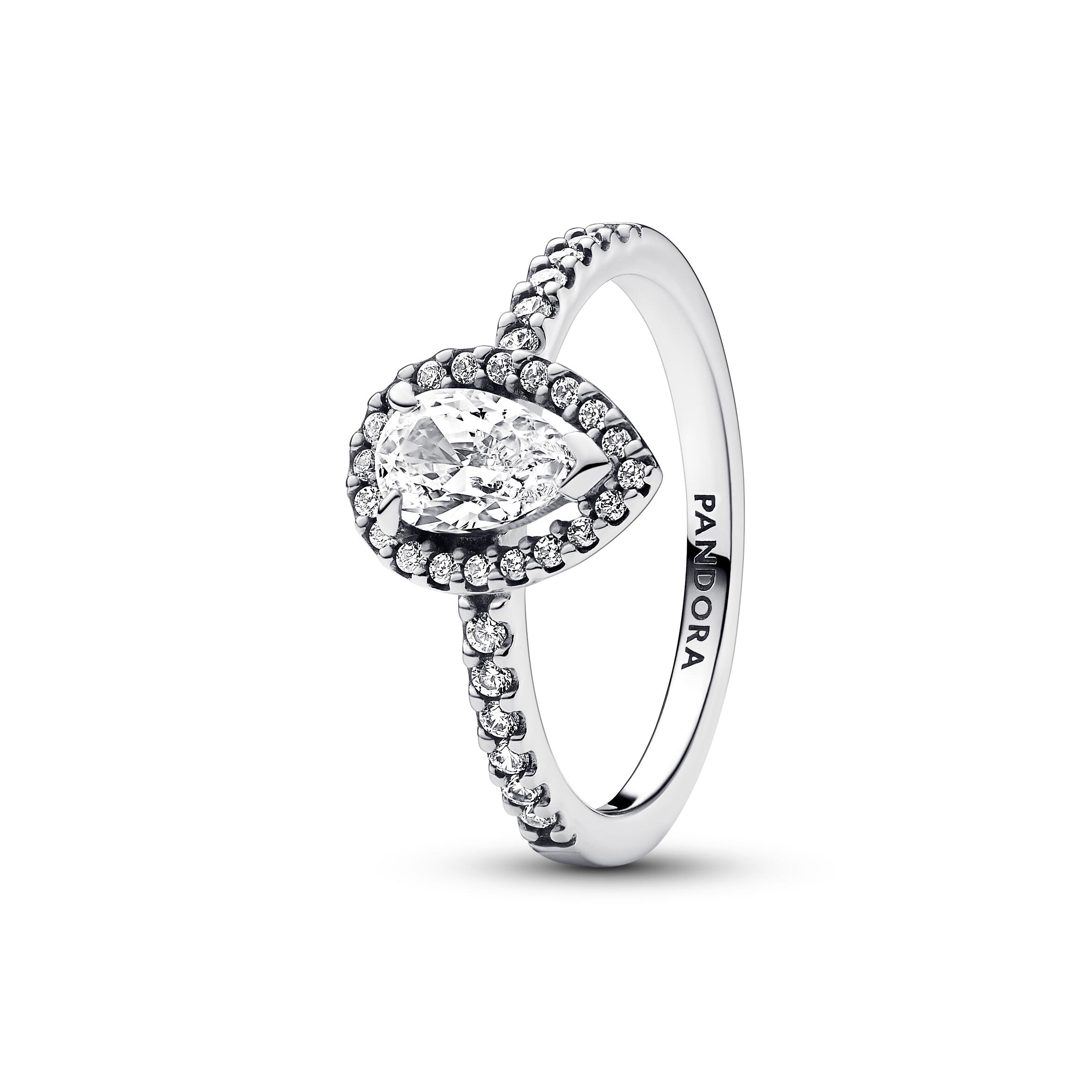 Pandora, Sparkling Pear Halo Ring