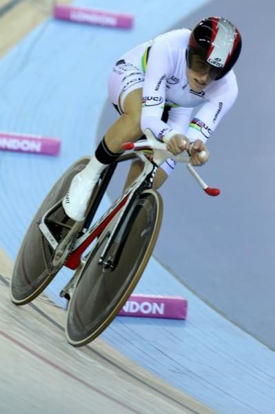 World omnium champion Tara Whitten in the pursuit