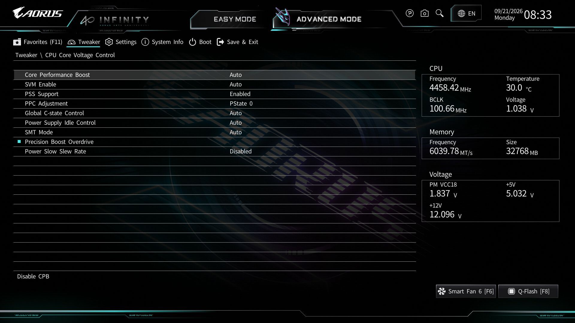Gigabyte X870 Aorus Infinity - BIOS images