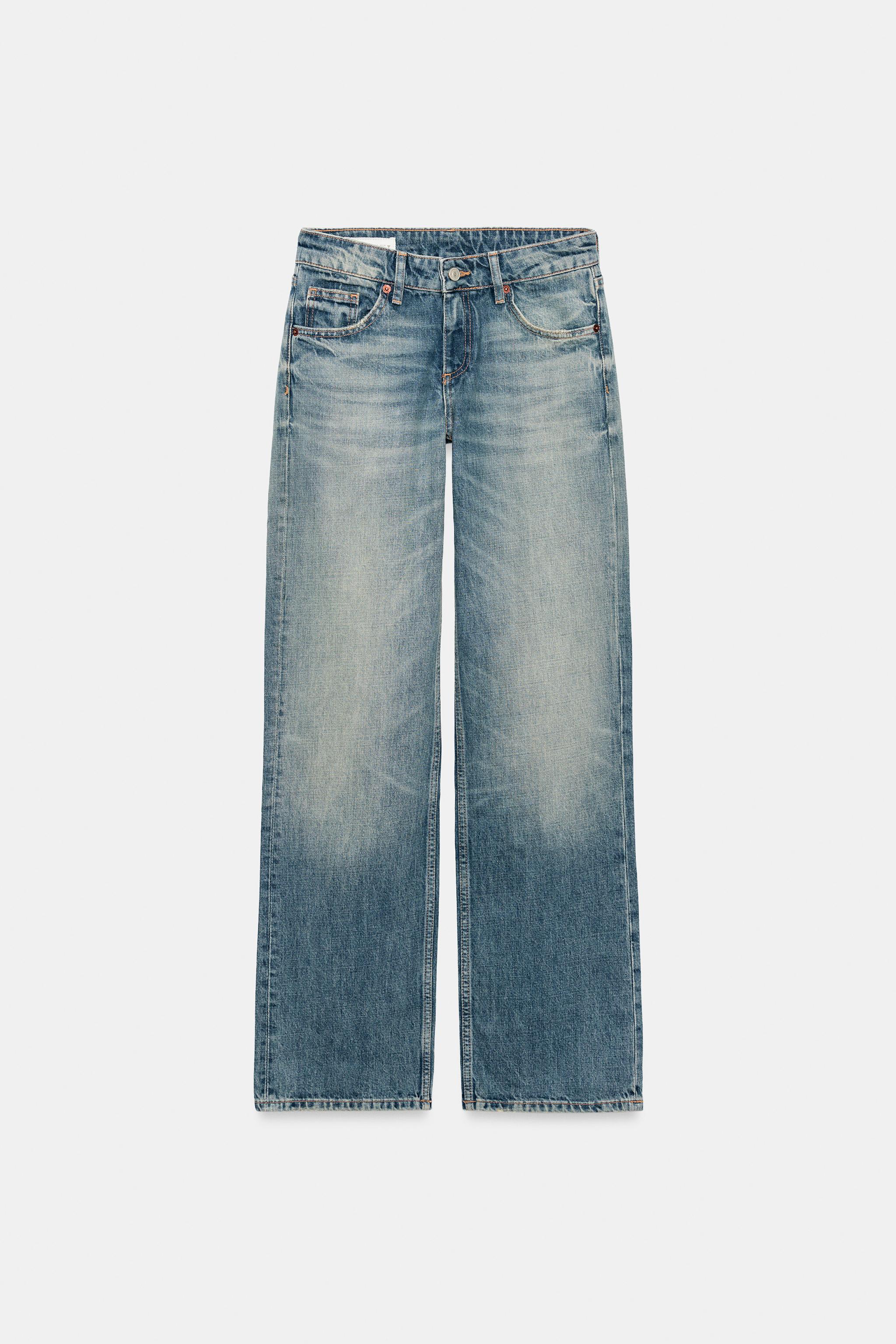 Trf Low-Rise Wide Leg Jeans - Mid-Blue - 25 (us 0)