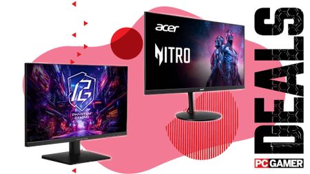 The ASRock Phantom PG27QFT1B and the Acer Nitro XV272U W2bmiiprx gaming monitors floats in the funky PC Gamer deal void.