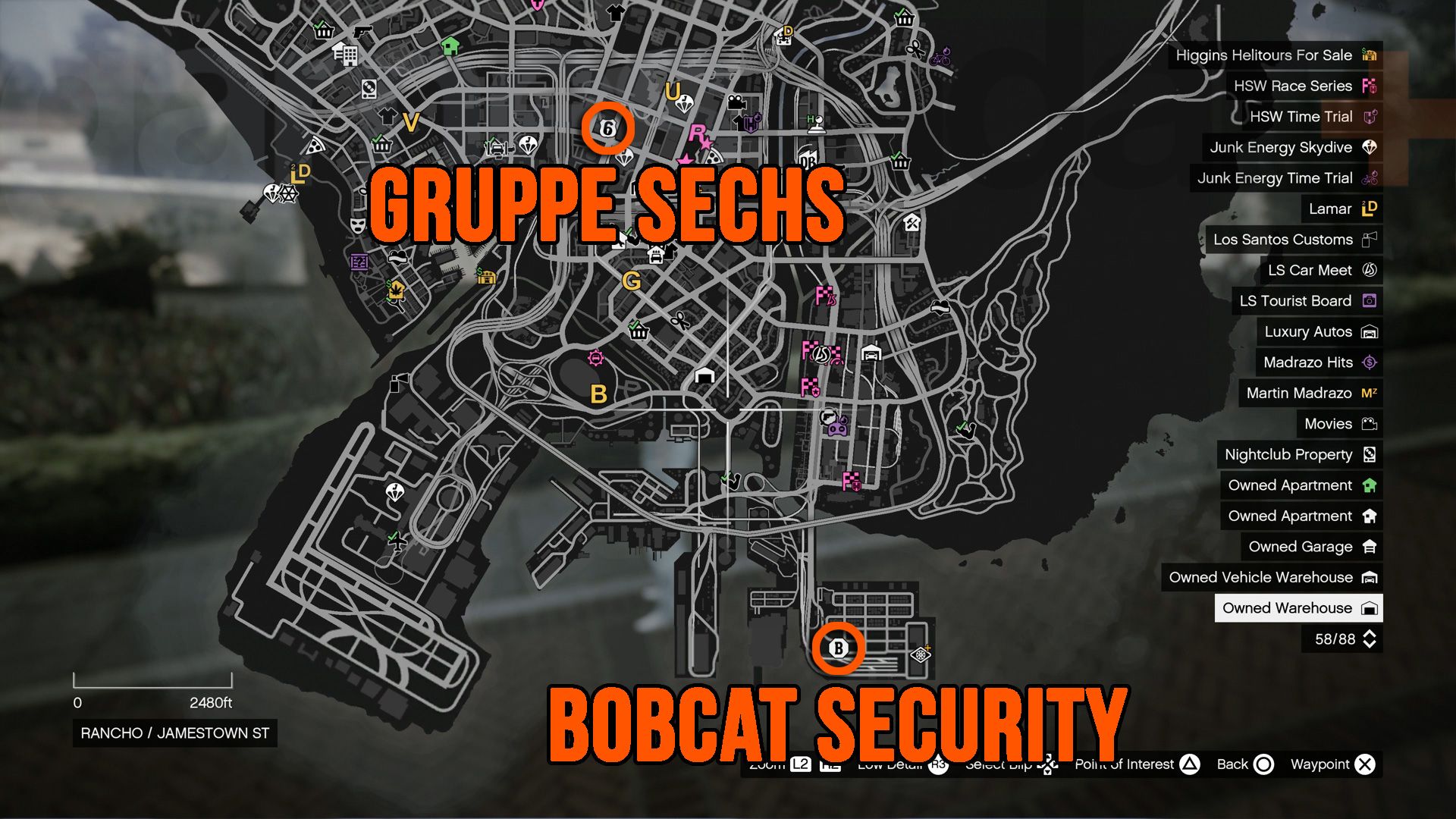 GTA Online Safeguard deliveries starting locations on the map