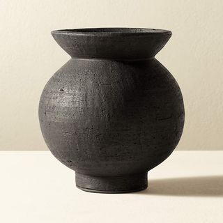 black terracotta vase