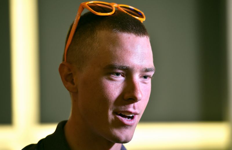 Rohan Dennis at the team press conference