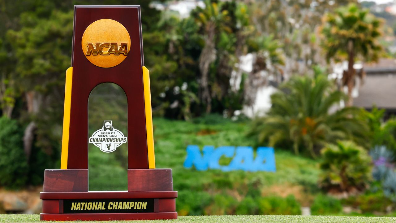 The NCAA Division I Championship team trophy