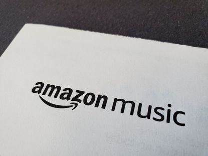Amazon Music logo printed on white paper