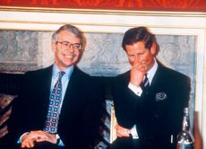 Sir John Major and Charles III are amused at a 1994 Prince’s Trust event. Credit: Shutterstock