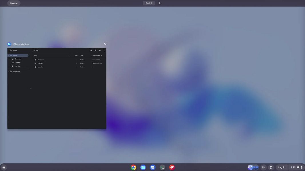 The work in-progress look of ChromeOS' new "welcome screen" feature.