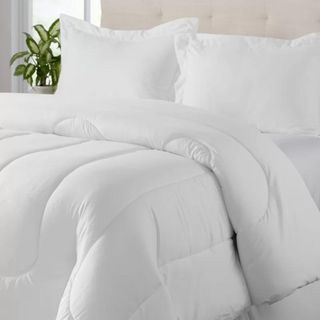 Wayfair Basics Lightweight Bed-in-a-Bag Set on a bed.