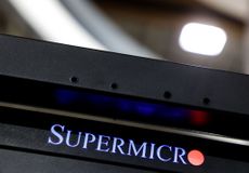 closeup of signage for Super Micro Computer at Taiwan trade show
