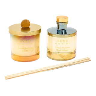 Home Reflections Lemon Verbena Candle and Diffuser Set from QVC