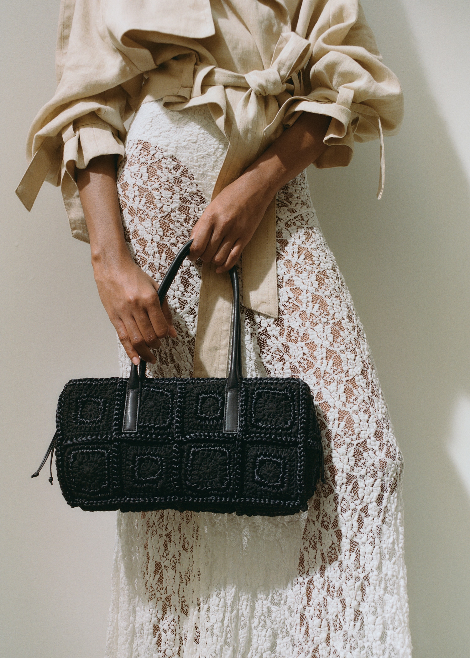 MANGO, Crochet Shoulder Bag