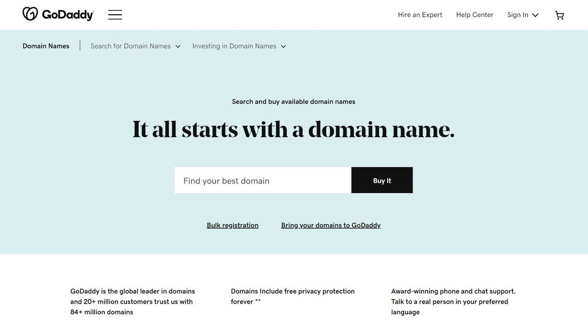 Search & Buy Available Domains - Register a Domain with GoDaddy