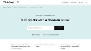 GoDaddy Domain Review Listing