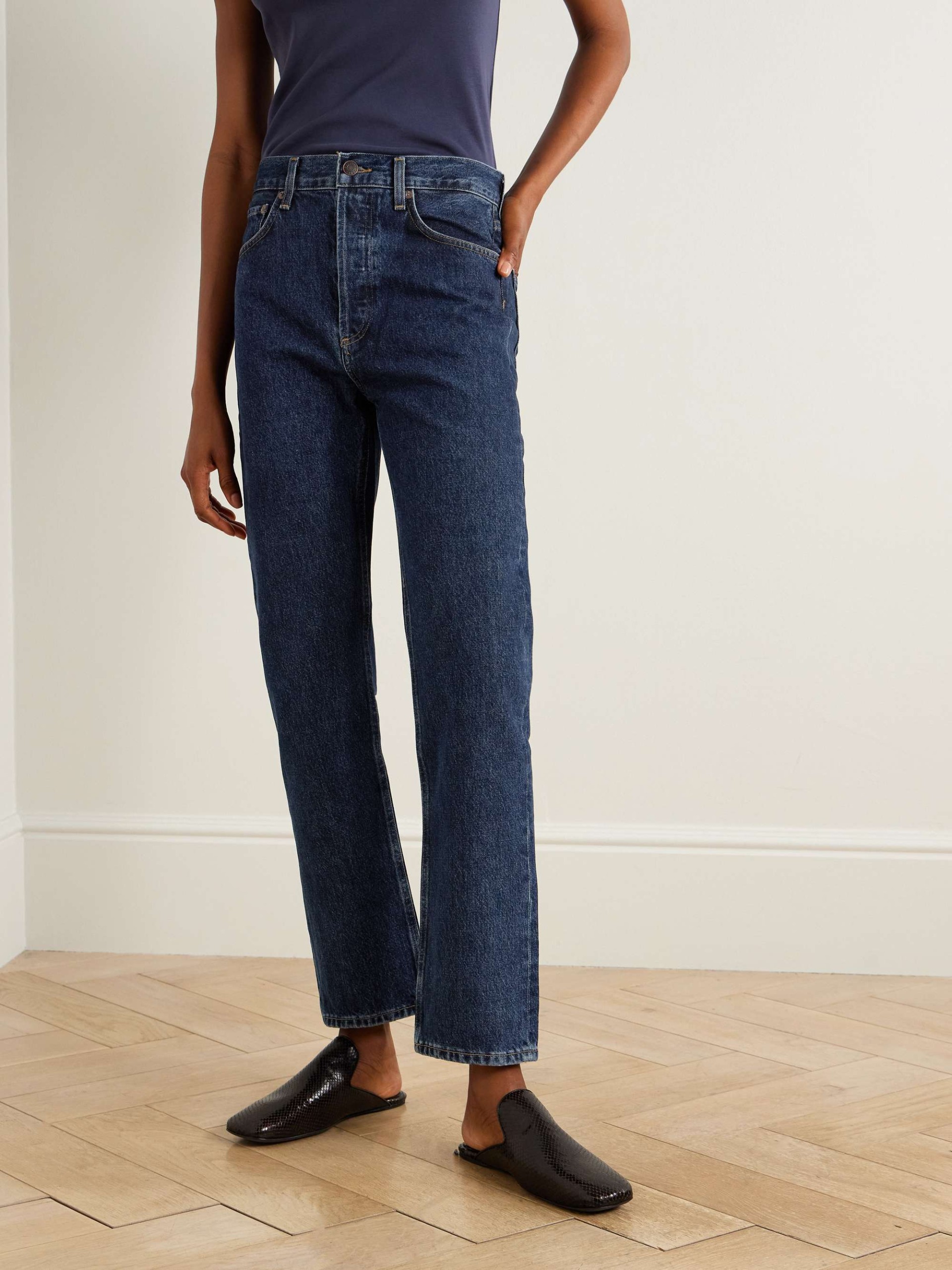 90's Pinch Waist High-Rise Straight-Leg Jeans