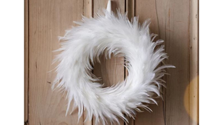 The White Company White feather Wreath, one of this year's best Christmas wreaths