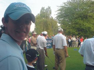 A young McIlroy watches Woods, Els, Clarke and Bjorn