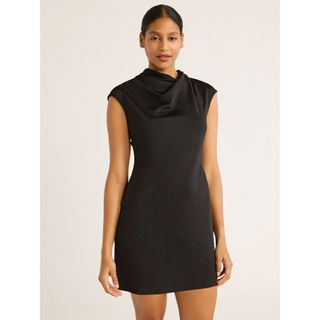 Scoop Ponte Funnel Neck Dress