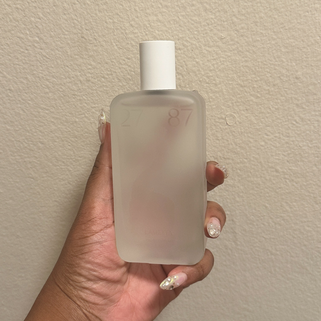 Ariel Baker testing 27 87 Lametta perfume.