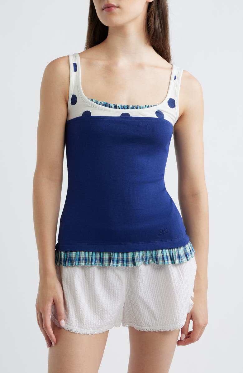 Idelle Ruffle Layered Organic Cotton Tank